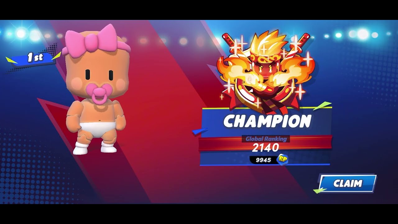 Im came in 1633rd place in the world in STUMBLE GUYS