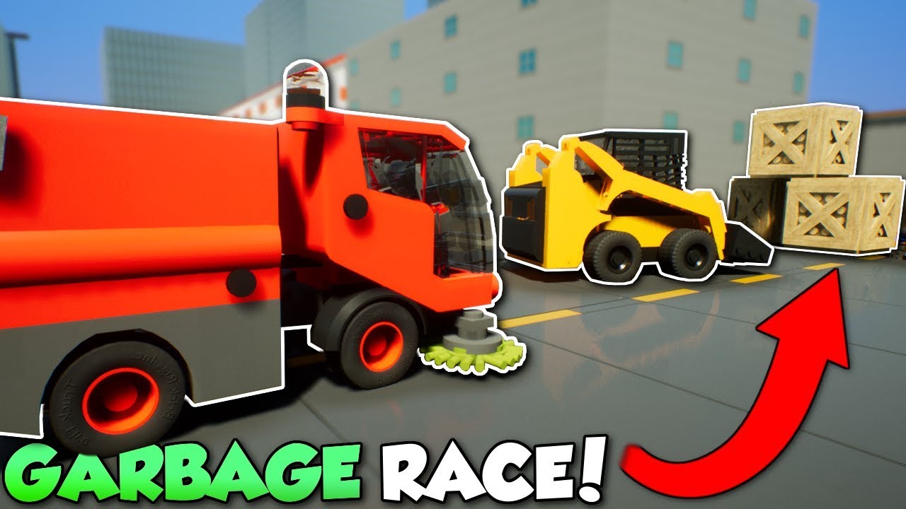 RACING THROUGH GARBAGE?! - Brick Rigs Multiplayer Gameplay - Lego Utility Vehicle Race!