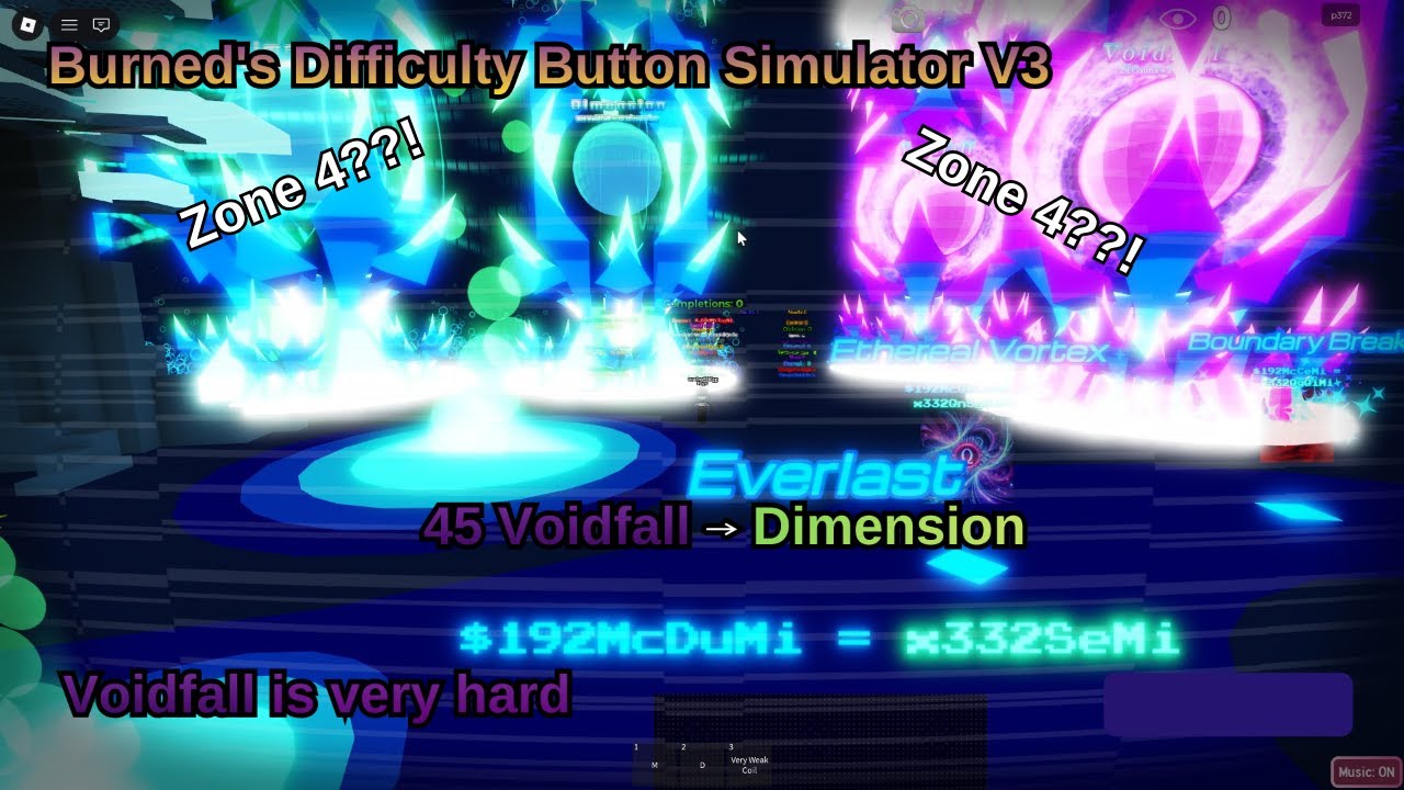 Burned's Difficulty Button Simulator V3 Episode 17 - (1 Dimension Now!)