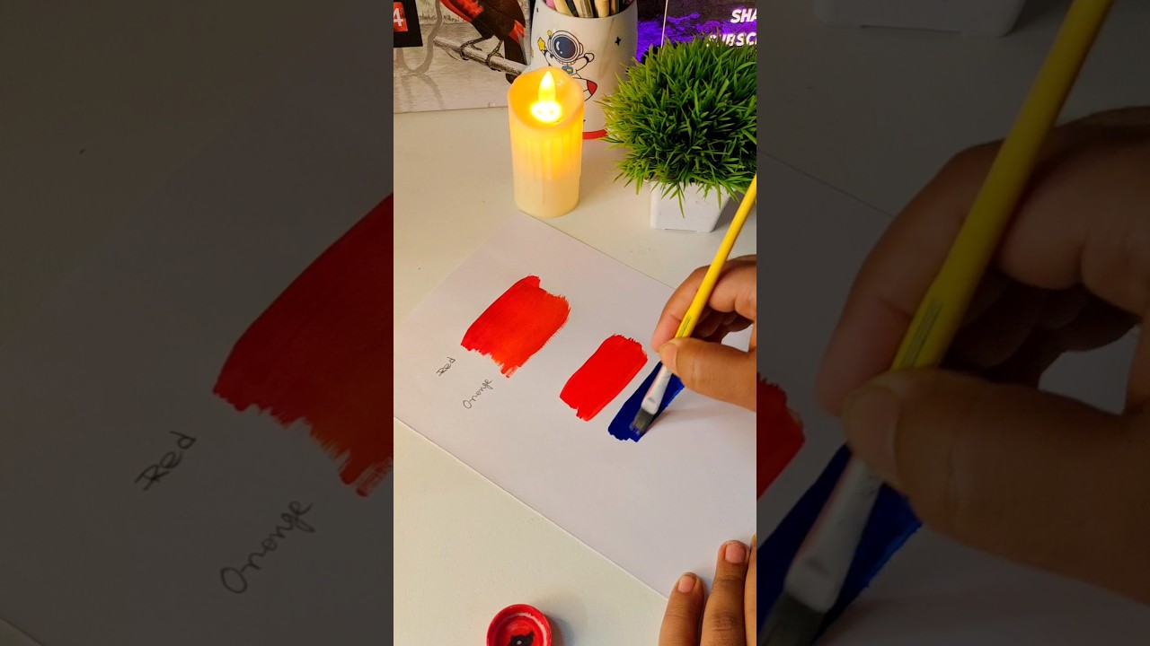 How to Blend Poster Colour/ BECOMING A MASTER POSTER COLOUR PAINTING DAY -7 #shorts #postercolour
