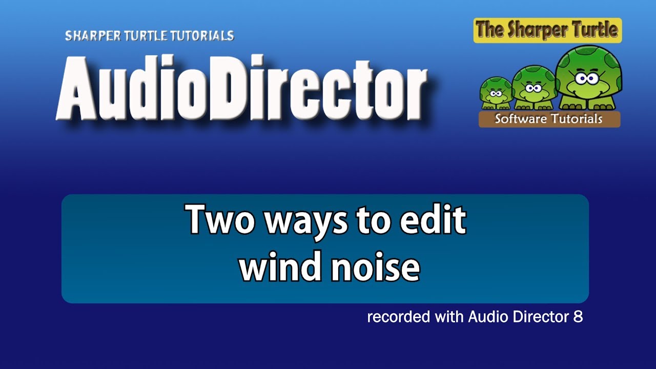 AudioDirector - Two ways to edit wind noise