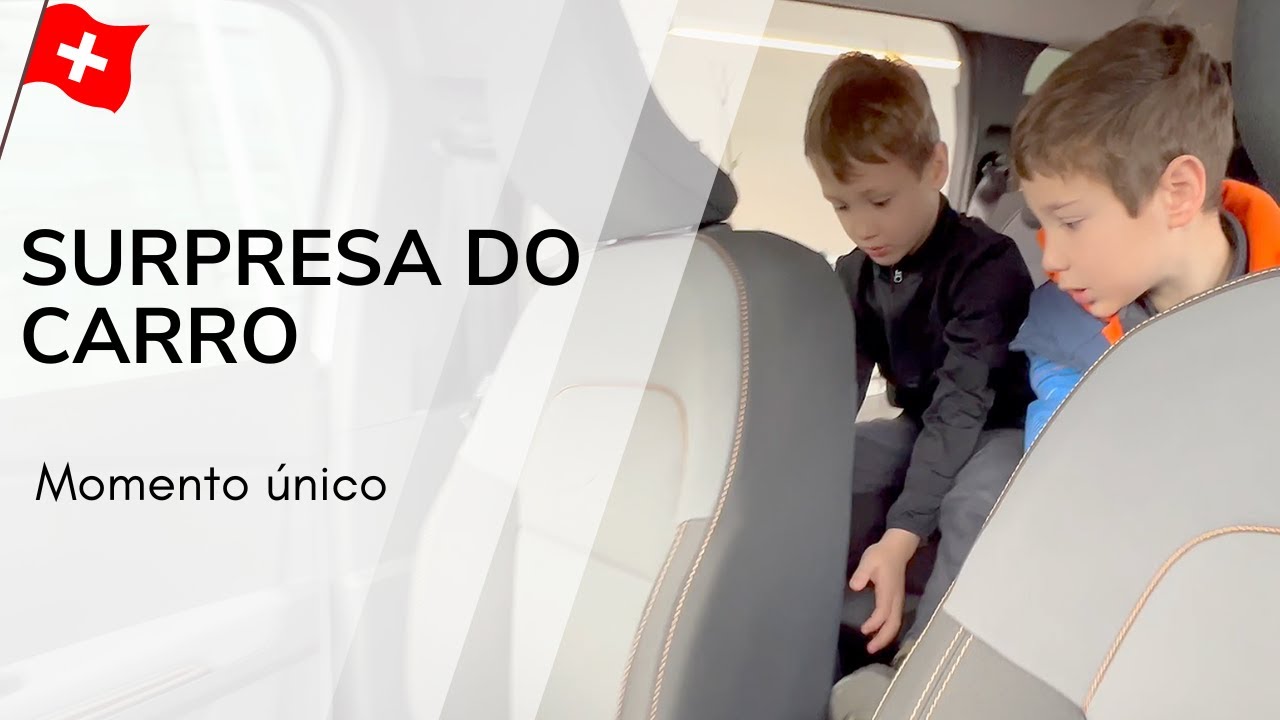 A REAÇÃO DOS NOSSOS FILHOS ao descobrir nosso novo carro na Suíça  (Momento inesquecível!)