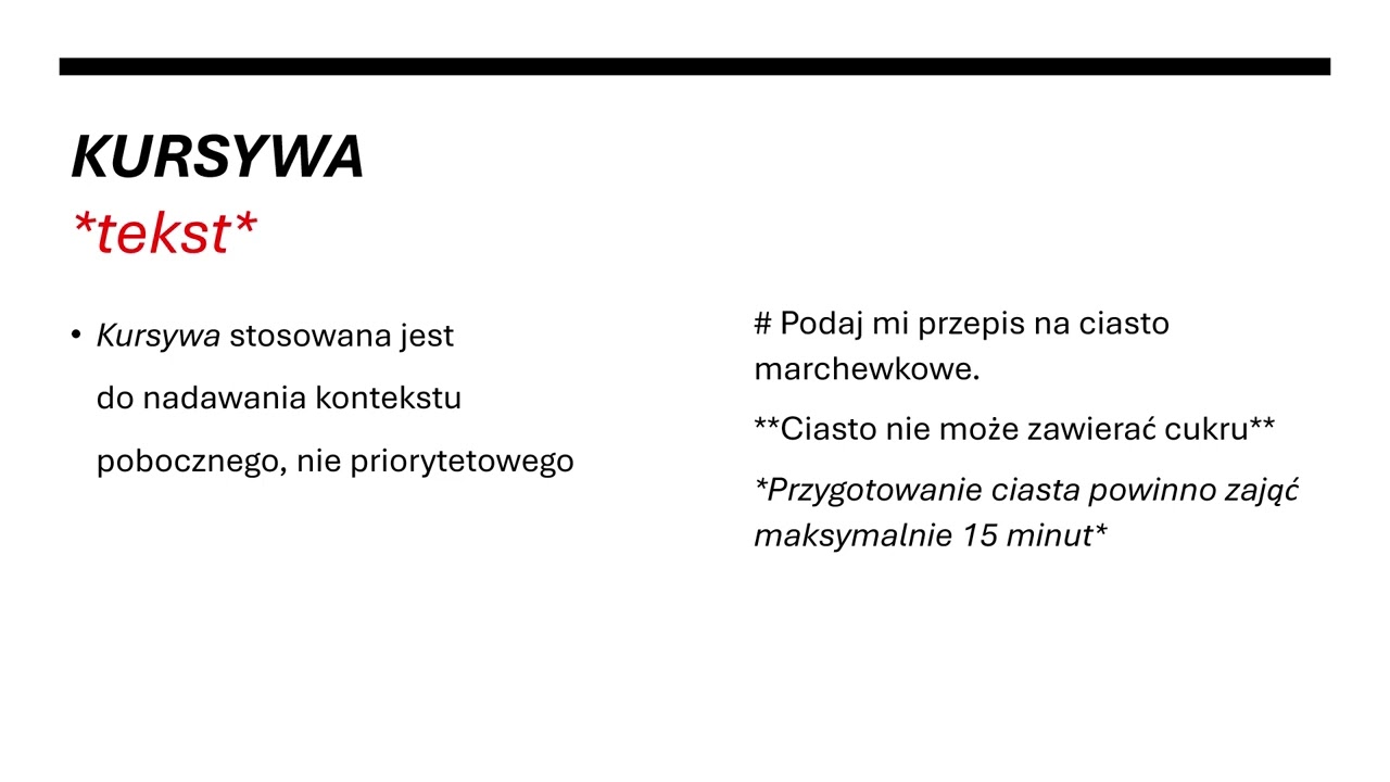 3. Priorytetyzacja elementów w prompcie