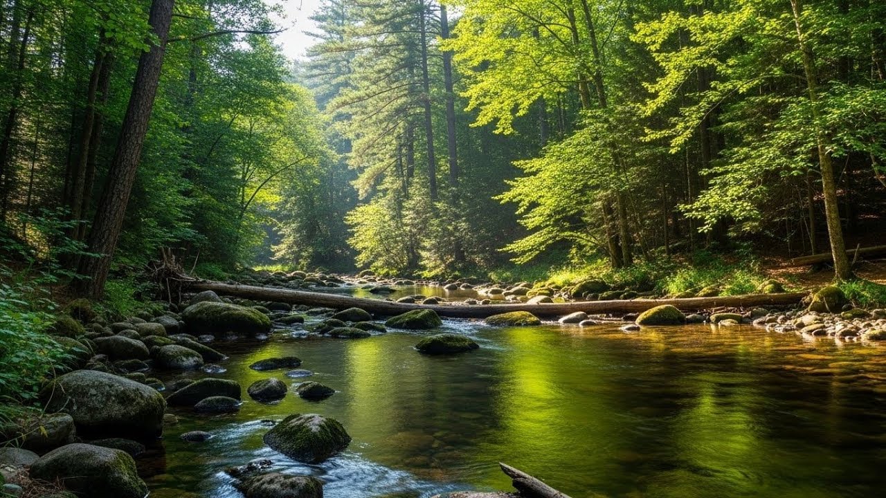 River Ambience 🌿 Soothing Flowing Water Sounds for Meditation and Deep Sleep #669