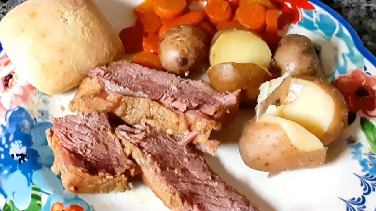Slow Cooker Maple Mustard Corned Beef - Throwback Thursday