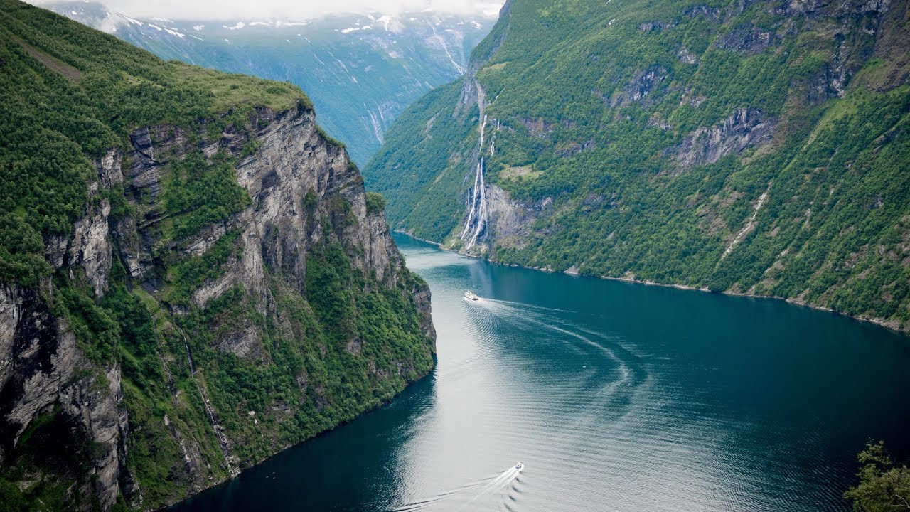 Driving up the Eagles's Road (Adlerkehre) to see the most beautiful Geiranger Fjord in Norway