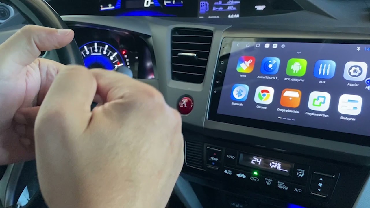 Honda civic fb7 android multimedya / fb7 carplay ve android auto montaj