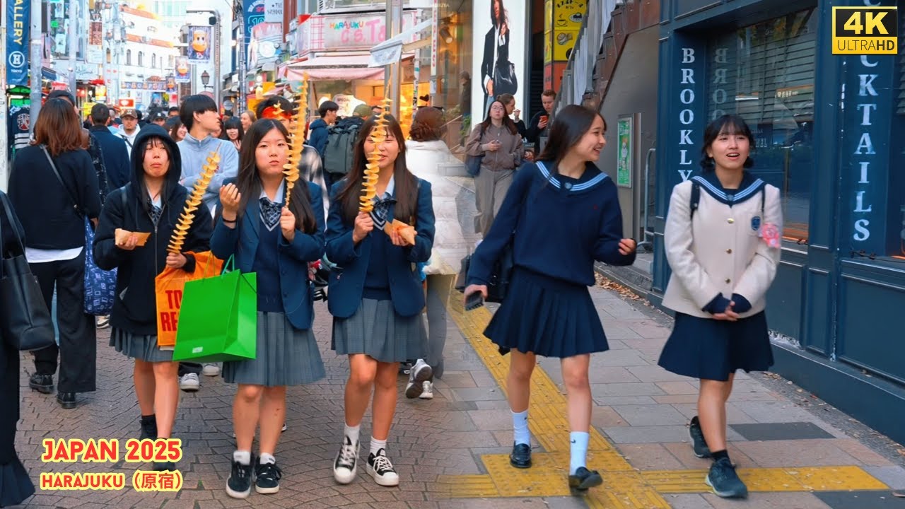 4K HDR Japan travel 2025 | Walk in Harajuku（原宿）Tokyo Japan |  City ambience Nature for relaxing