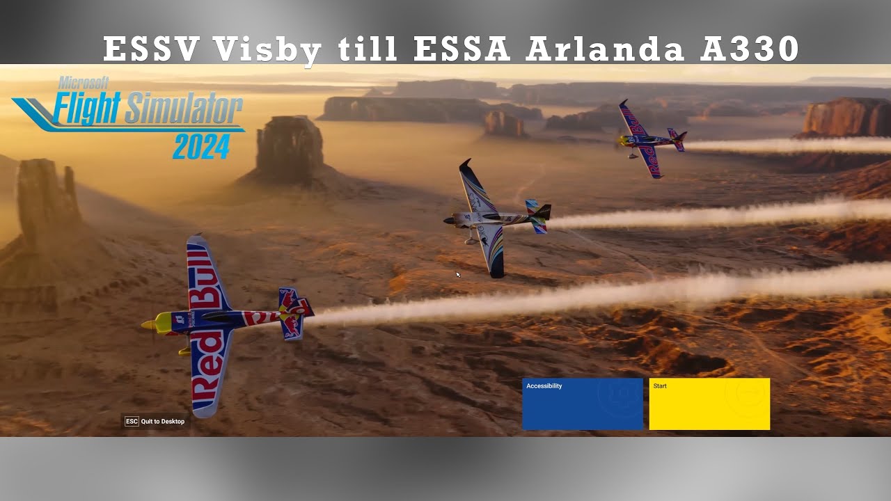 ESSV Visby till ESSA Arlanda med en A330 i FS2024