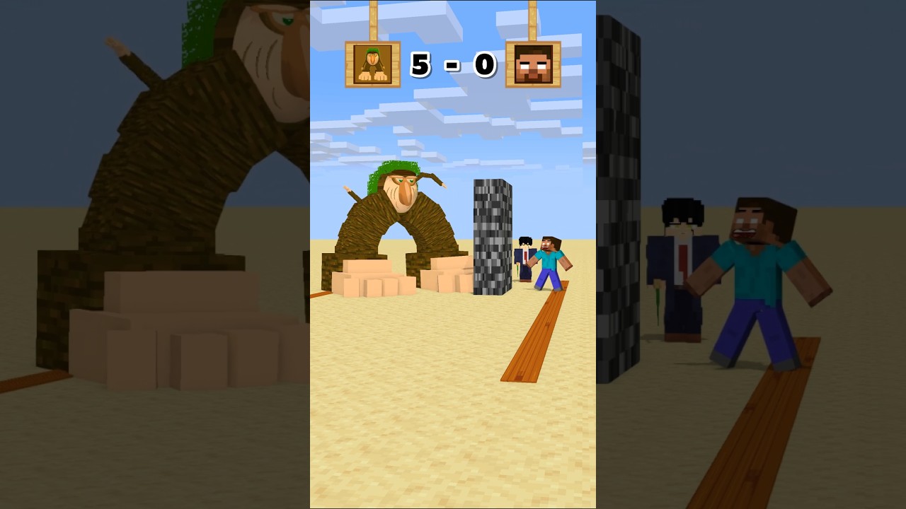 HELP Herobrine To Power Up And Win The Mega Bedrock Push #friendship #shorts #trending #anime