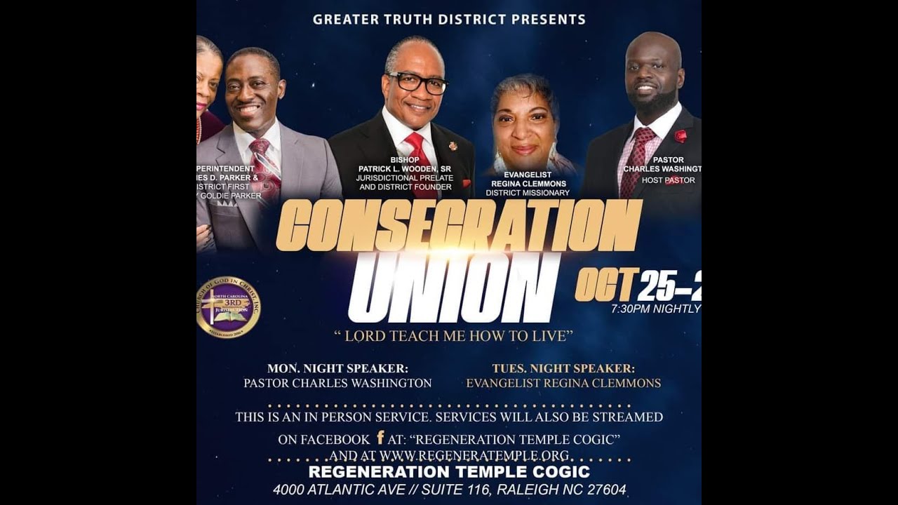 Consecration Union- Join us for a powerful service 