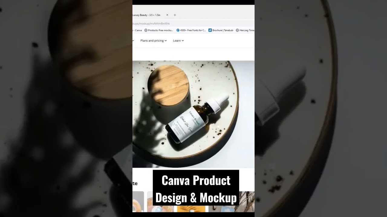 Canva Dropper Bottle Label Product Mockup #shorts #canva #canvatutorial #labeldesign