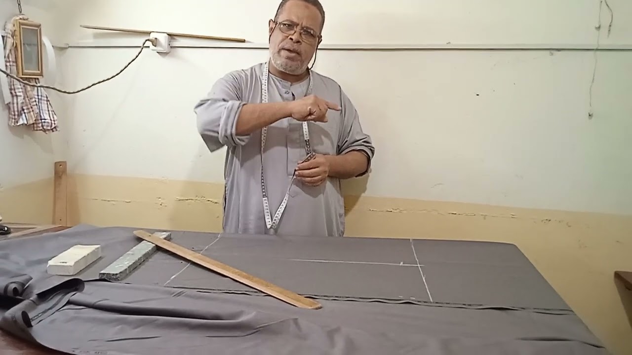 طريقة قص الجلابية العماني الجزء الأول