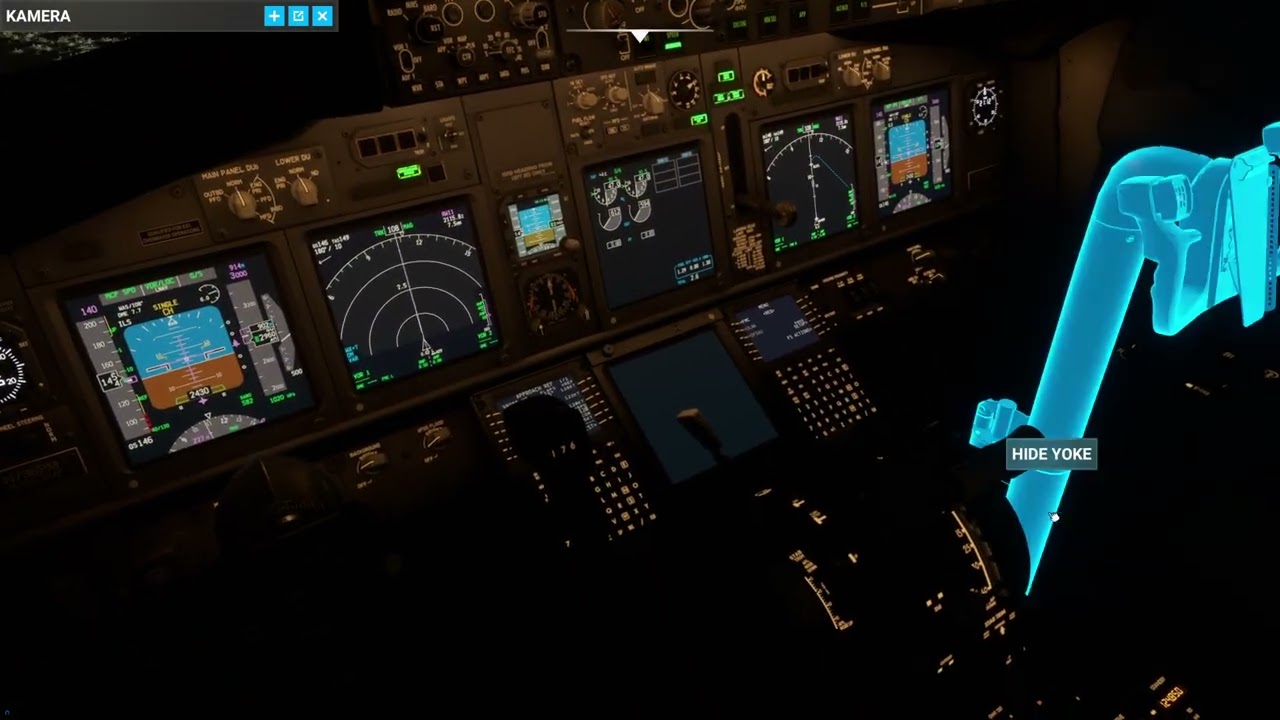 Microsoft flight simulator B737 smooth landing in Warsaw runway 11
