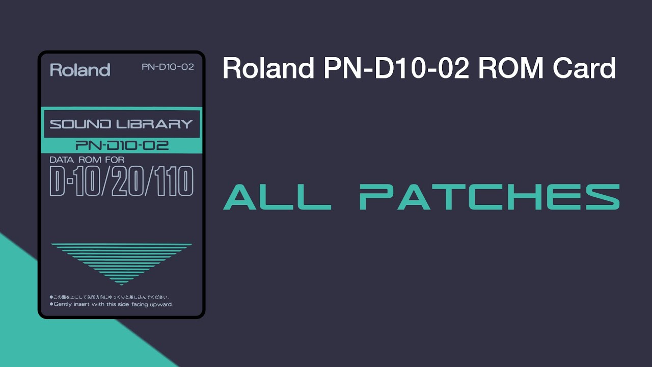 Roland D-20 | PN-D10-02 ROM Card All Patches