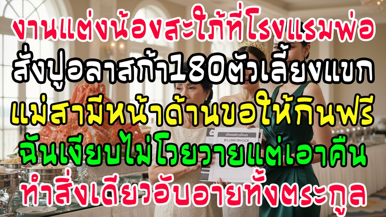 งานแต่งน้องสะใภ้ที่โรงแรมพ่อ ปูอลาสก้า 180 ตัว แม่ผัวจะกินฟรี! เจอฉันสวนนิ่มๆ หน้าหงายทั้งโคตร
