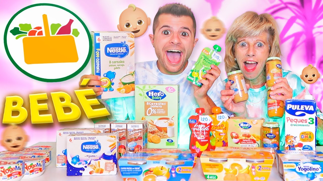 PROBANDO TODA la COMIDA de BEBÉ de MERCADONA!! 🤮 👶