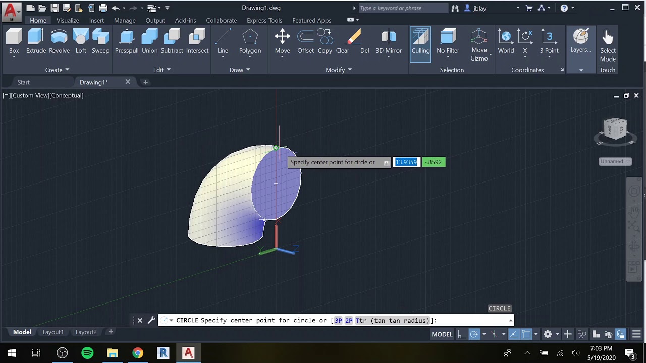 Setting Up 3D Osnap in AutoCAD 2020