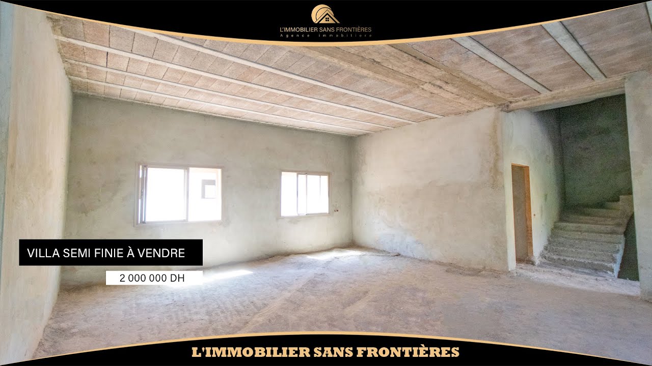 Villa Semi Finie à Vendre, Targa avec Jardin et sous sol Marrakech