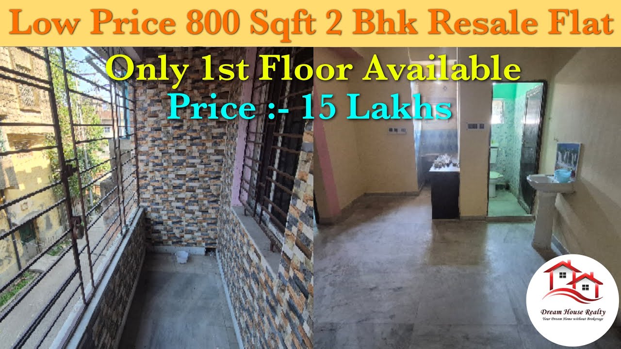 Road Facing Low Price 800 Sqft 2 Bhk Resale Flat Only 15 Lakhs |1st Floor Available 