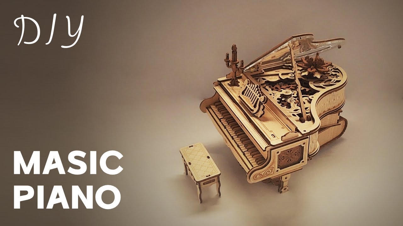 [DIY] 스스로 연주하는 피아노 만들기 ㅣ 3D WOOD PUZZLE PIANO THAT PLAYS SELF DIY