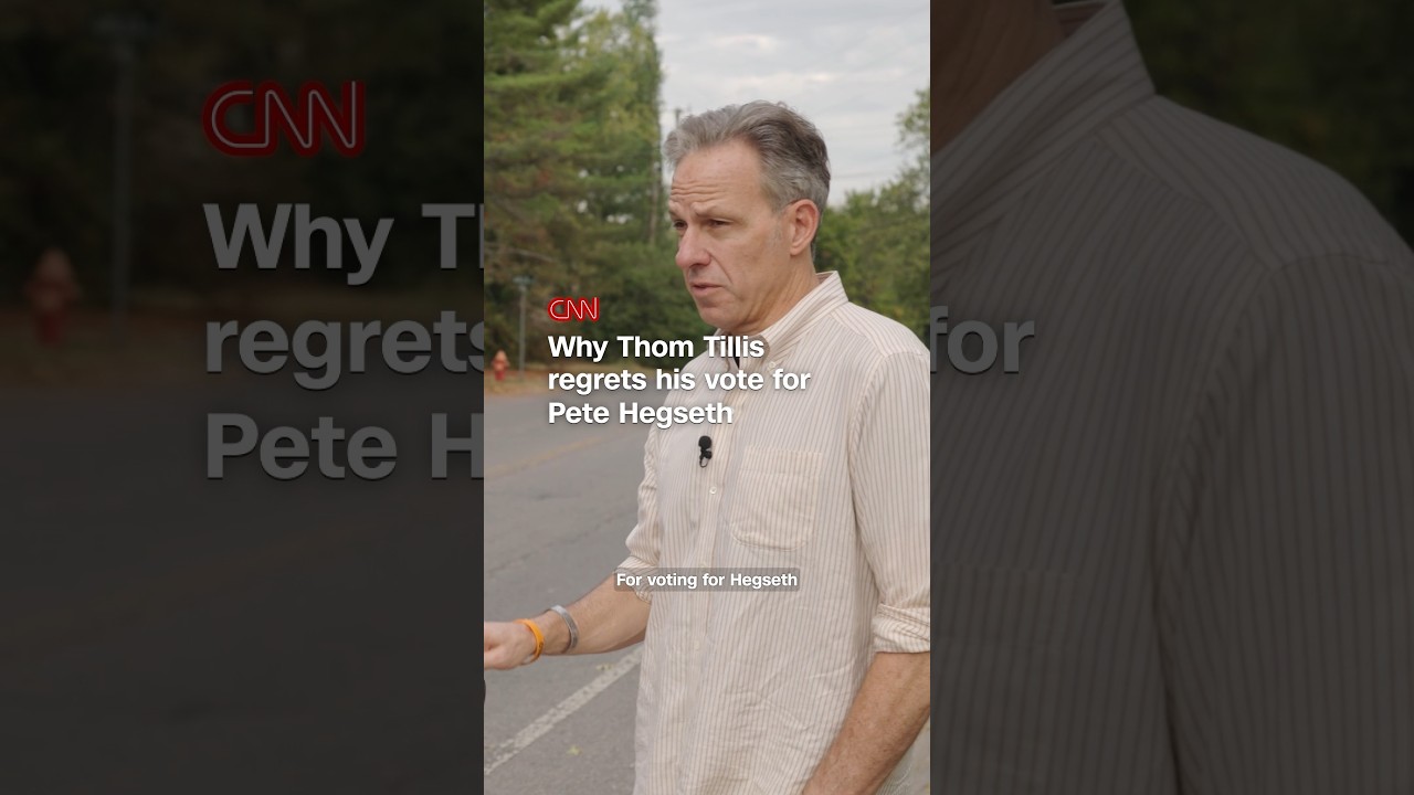 Why Sen. Thom Tillis wishes he voted against confirming Pete Hegseth