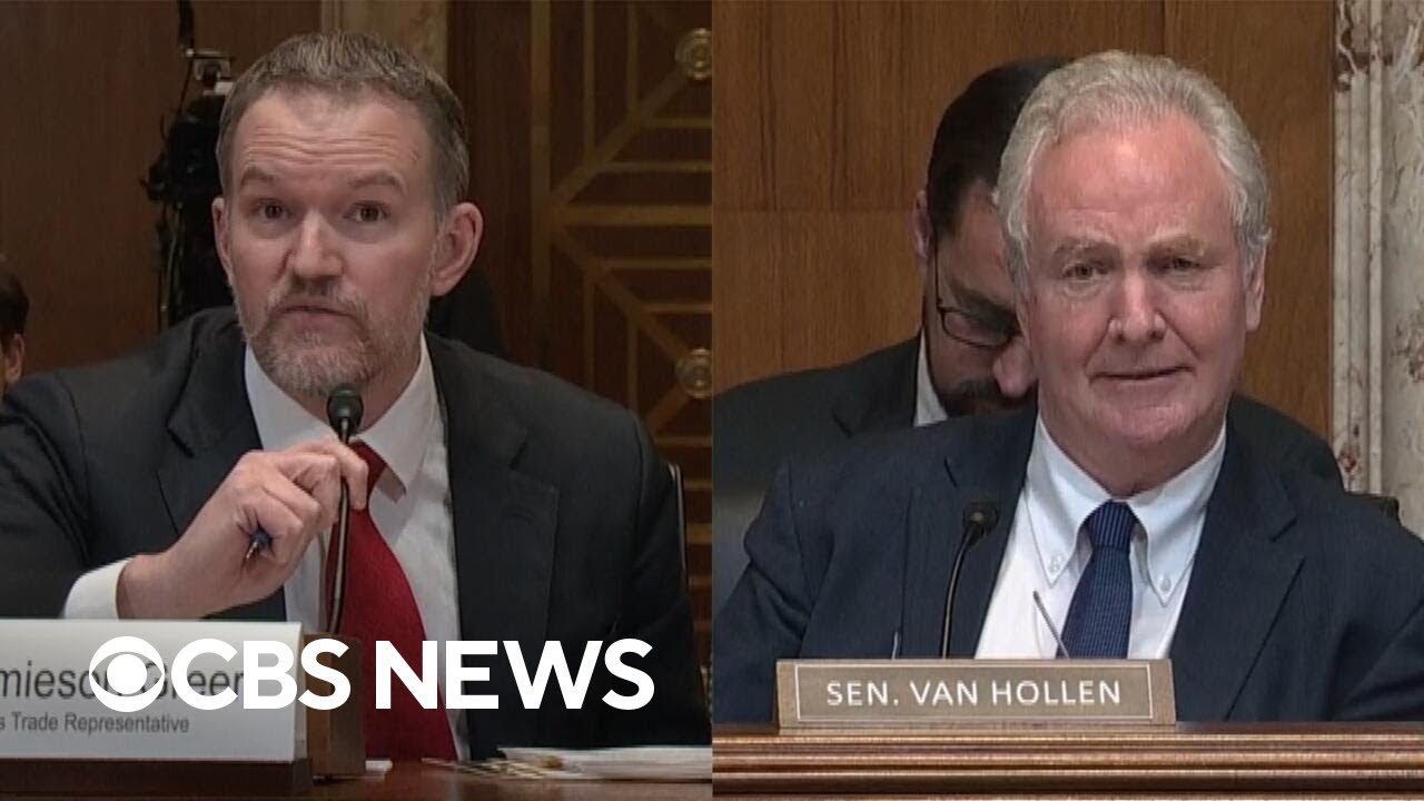 Watch: Trump trade chief Jamieson Greer spars with Sen. Van Hollen over China, Biden and tariffs