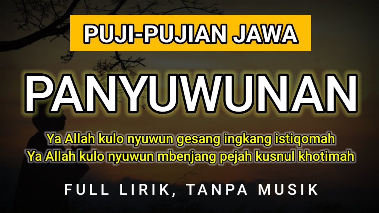 PANYUWUNAN | Puji-Pujian Jawa Setelah Adzan