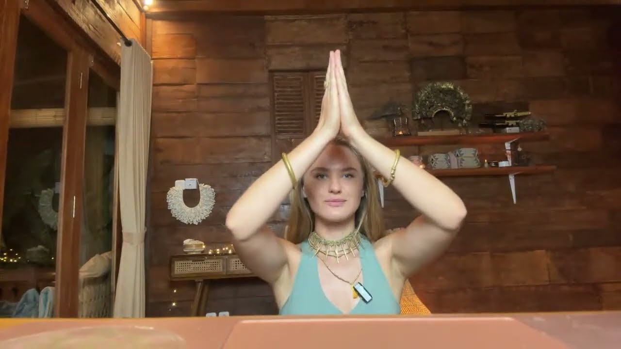 Stretching after dance practice on stream. Lena Gukina
