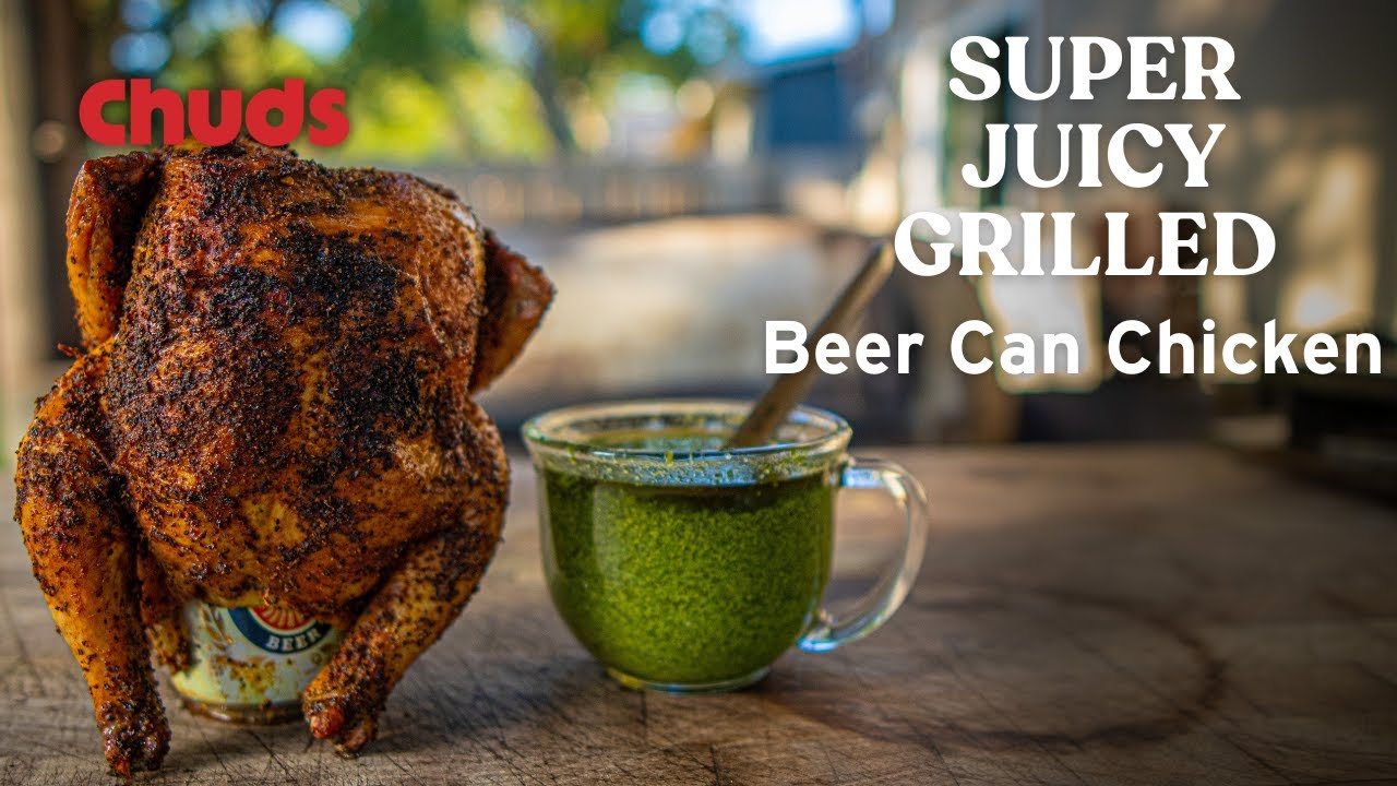 BEER CAN CHICKEN With Pesto Sauce | Chuds BBQ
