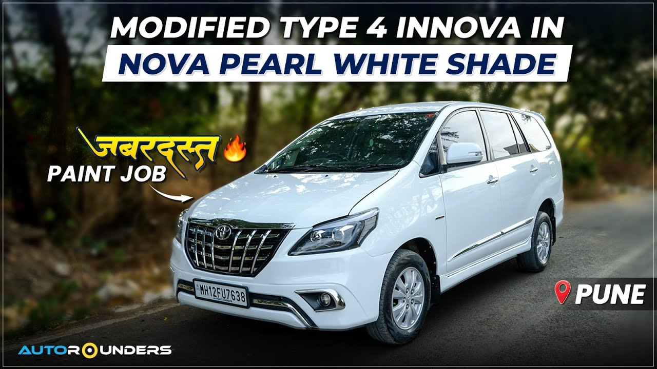 The Ultimate Innova Upgrade💪🏻  Type 2 to Type 4 in Nova Pearl White🤍  Autorounders Pune