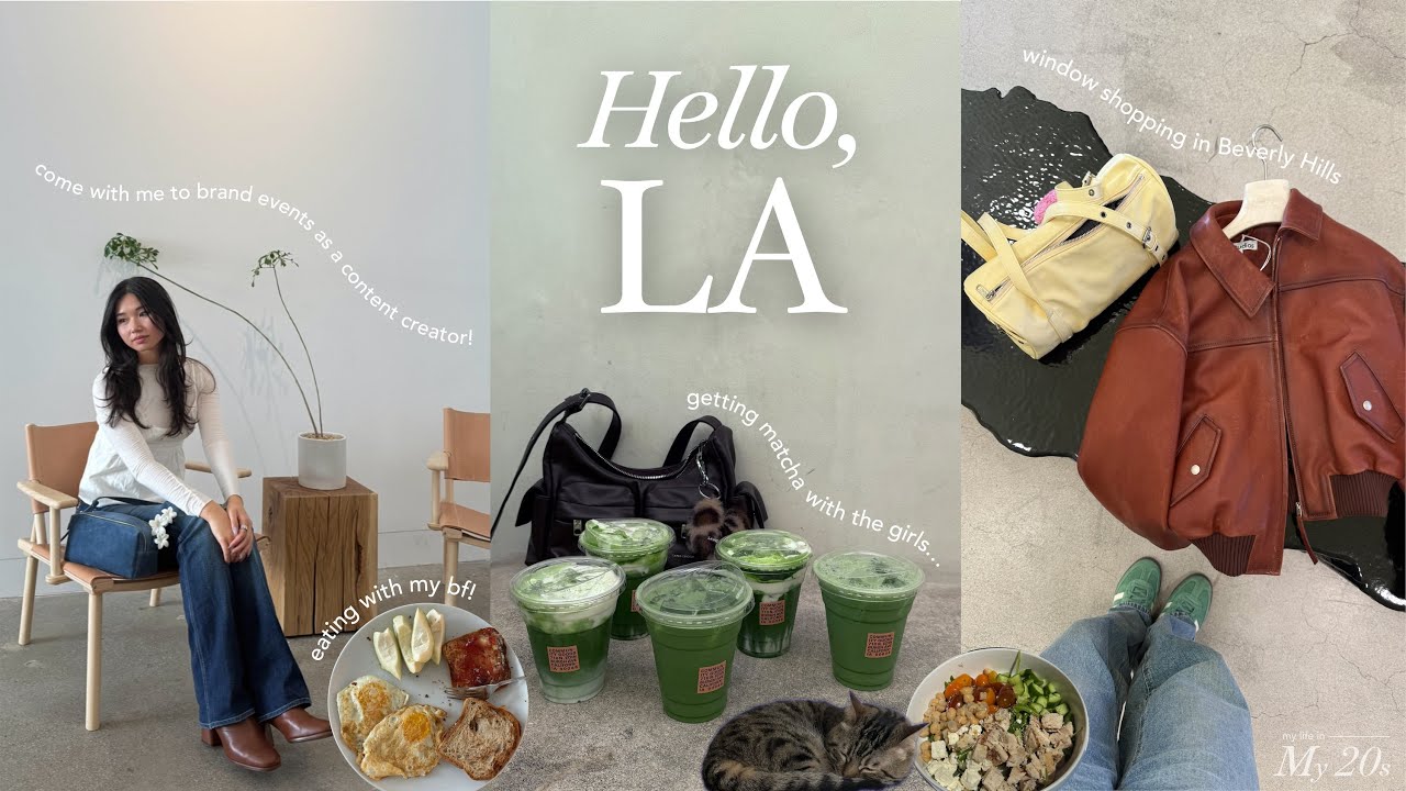 my life as an LA influencer 🌴 | what happens @ brand events, getting matcha + being social!