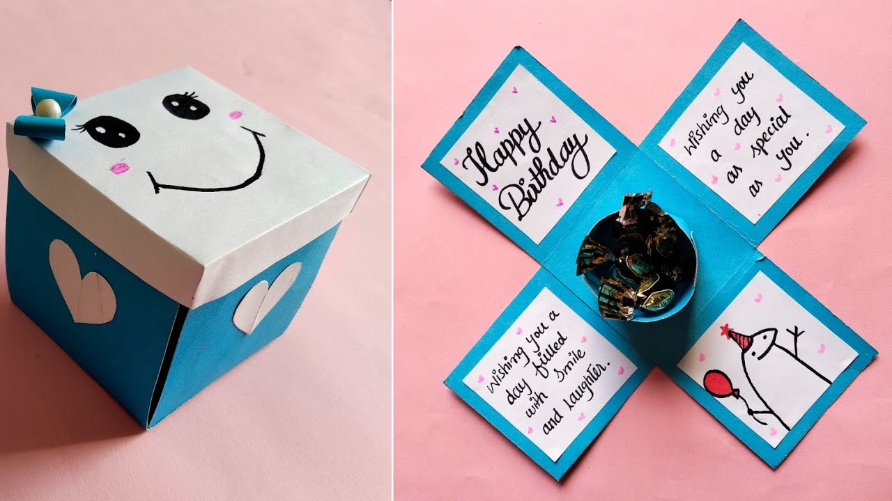 Best friend card ideas easy / How to make beautiful gift box / simple greeting card making 