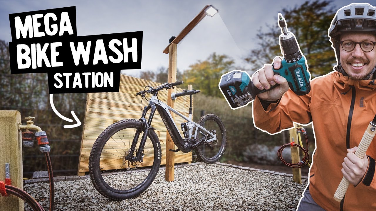 Ich habe mir eine (fast) perfekte Bike Wash Station in den Garten gebaut | Freeride Flo