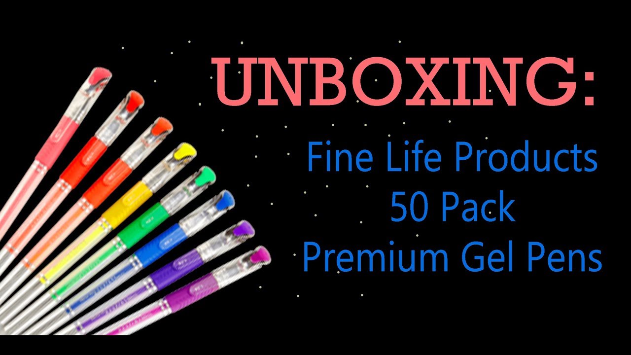 UNBOXING Gel Pens - FineLife Products 50-Pack Premium