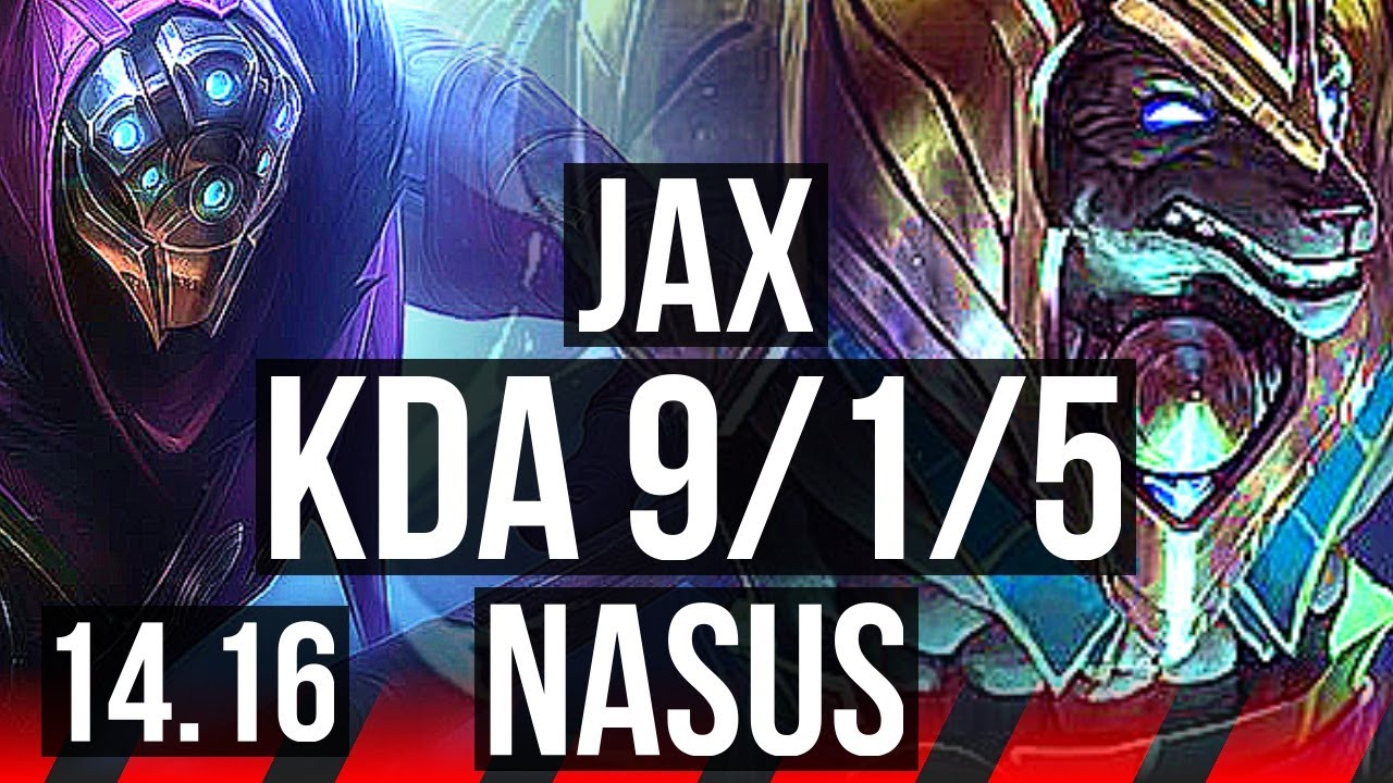 JAX vs NASUS (TOP) | 9/1/5, Legendary | EUW Challenger | 14.16