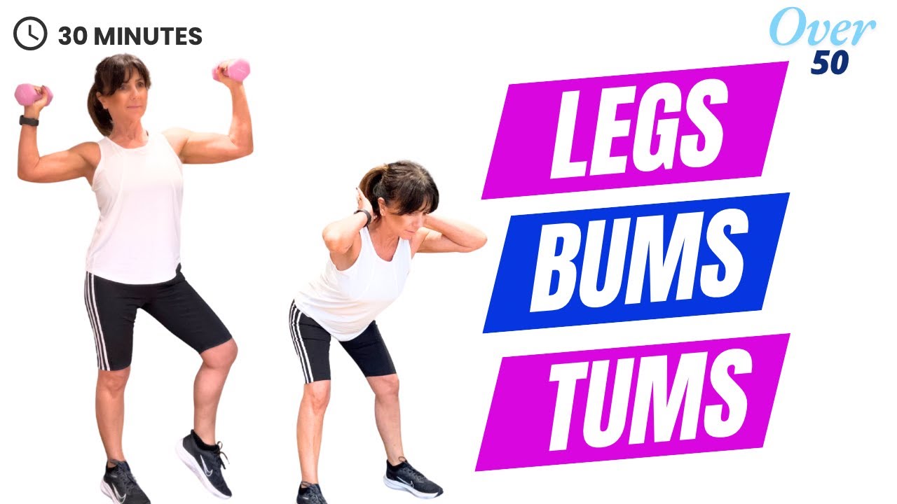 30 Min LEGS BUMS TUMS WORKOUT FOR WOMEN OVER 50 | Workout At Home | No Repeats