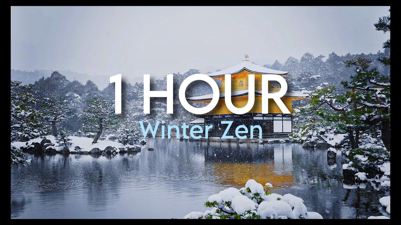 1 Hour of Winter Zen – Japanese Temple Snow Ambience