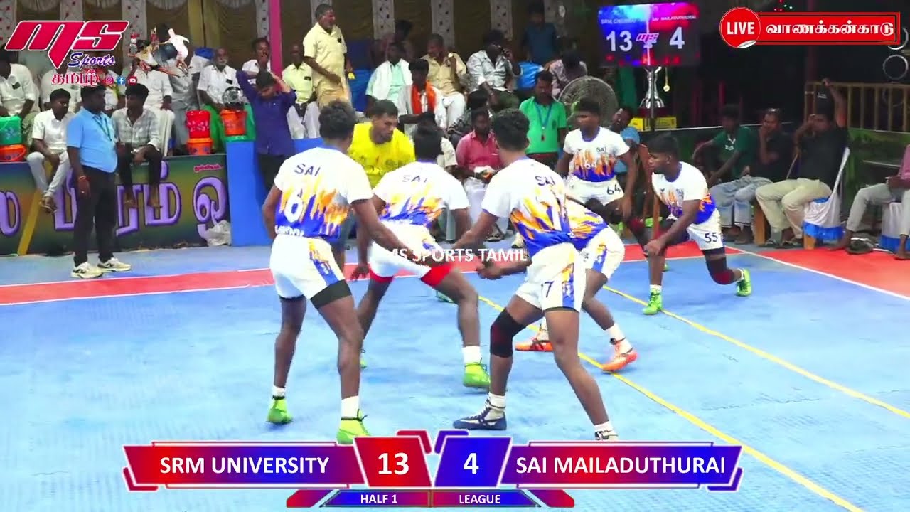 LEAGUE|SRM UNIVERSITY vs SAI MAILADUTHURAI |VANAKKANKADU KABADDI TOURNAMENT 2026