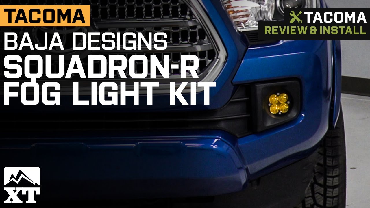 2012-2022 Tacoma Baja Designs Squadron-R Sport Amber LED Fog Light Pocket Kit Review & Install