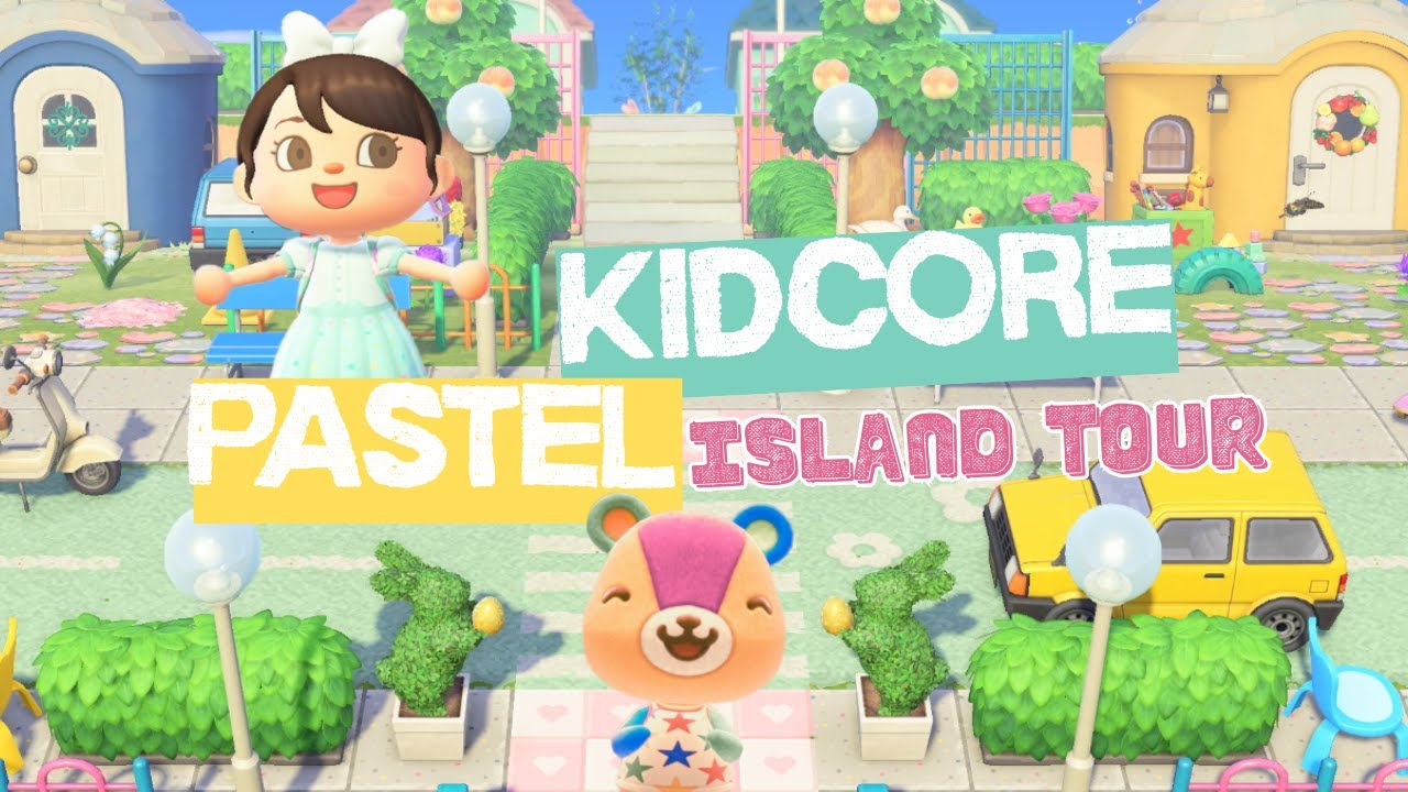 The MOST ADORABLE Kidcore Island ACNH Island Tour Jelly Tot | Animal Crossing: New Horizons Gameplay