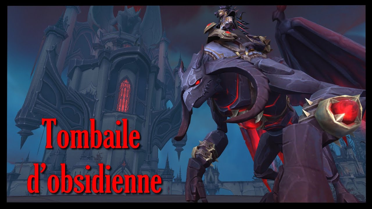 Tombaile d&rsquo;obsidienne - Elite monture wow (Obsidian Gravewing)
