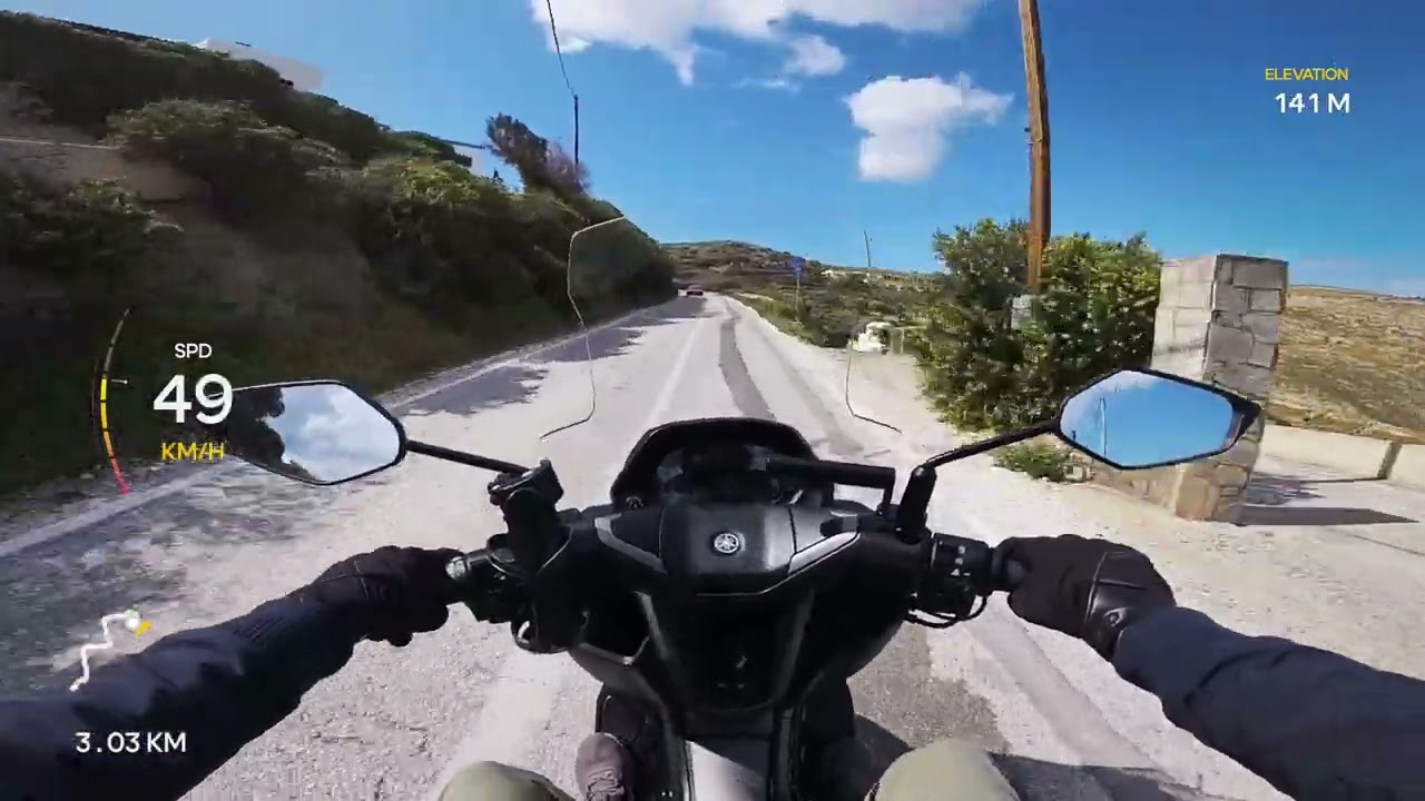 NMAX 125 2025 POV RIDING ON A GREEK ISLAND