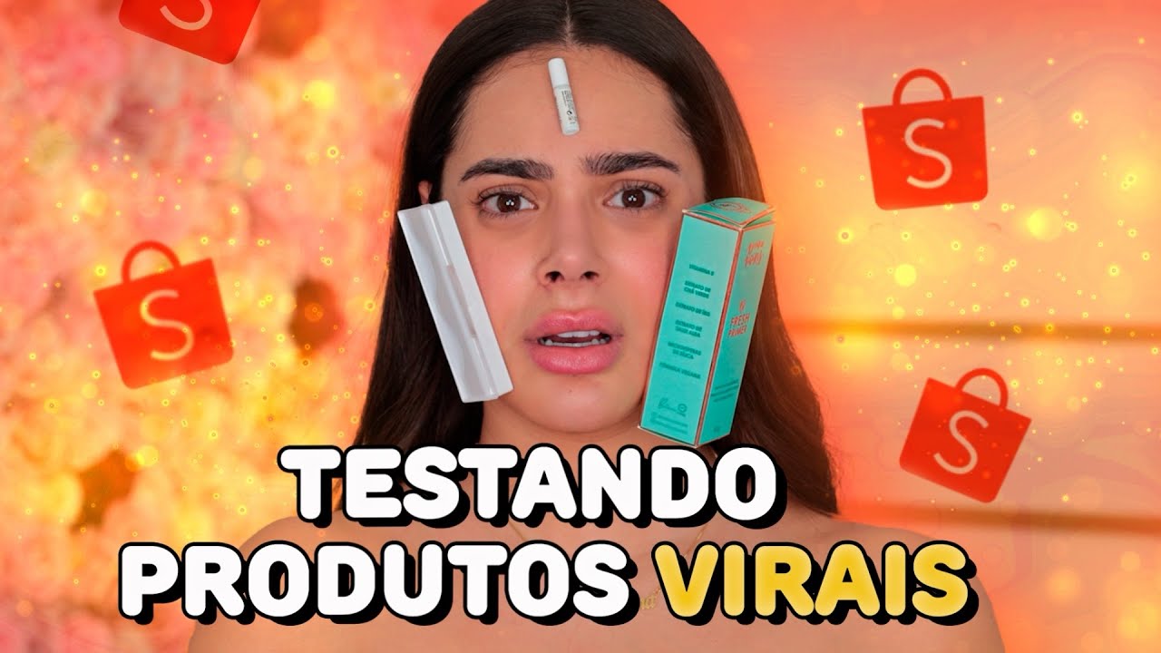 TESTANDO produtos VIRAIS de MAKE 2024 🧡 | Shopee