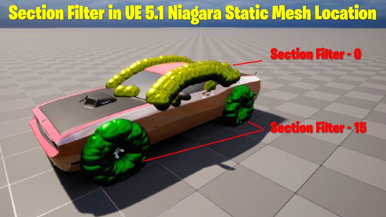 Mastering Section Filter in UE 5.1 with Niagara Static Mesh Locations