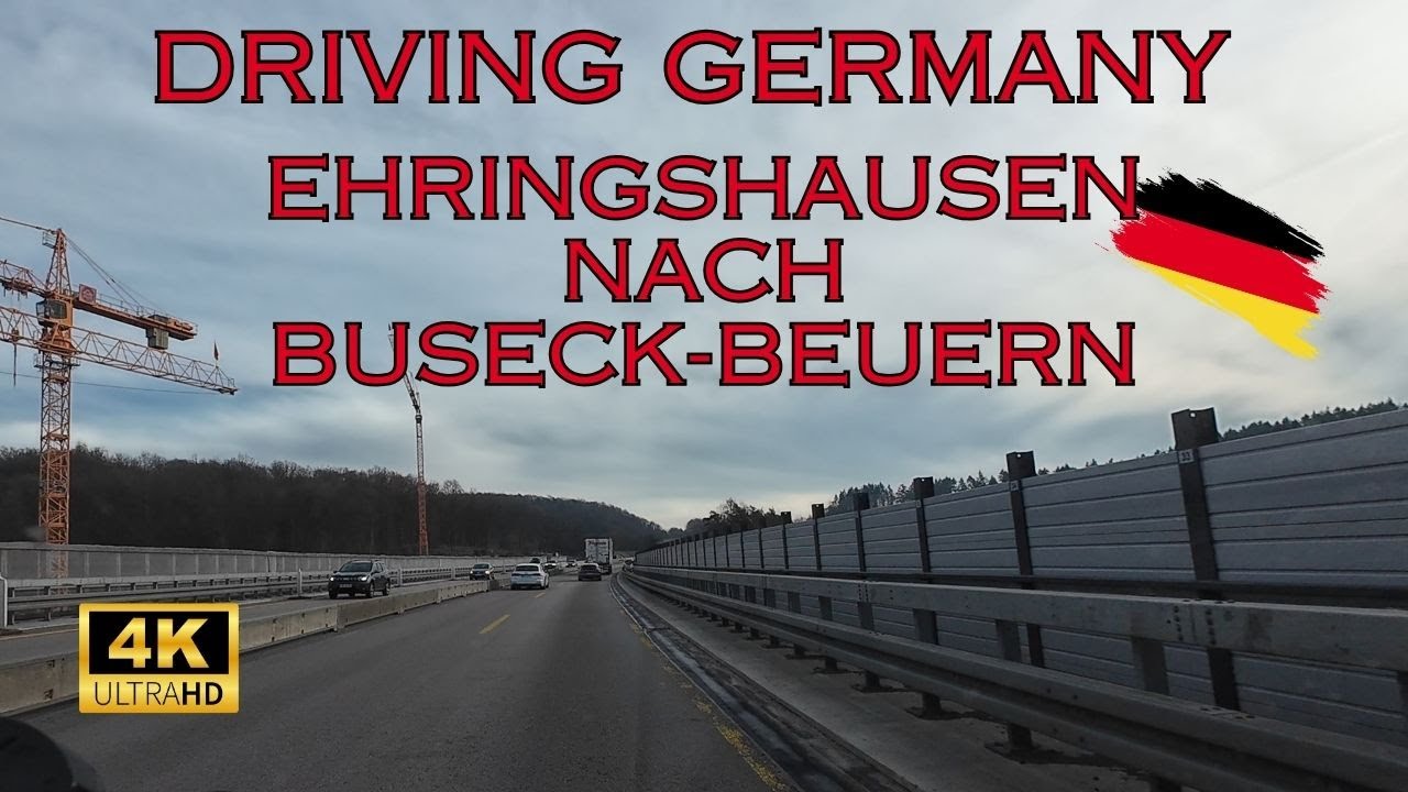 Driving to Buseck-Beuern | Autofahrt von Ehringshausen nach Buseck-Beuern | 4k and 60FPS