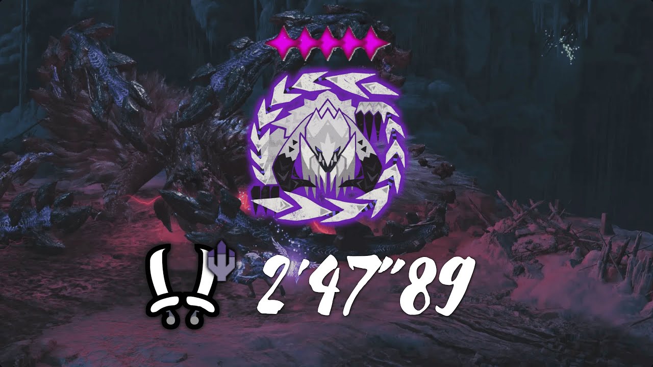 【MHWilds】9星難5 歷戰鎖刃龍 雙刀 貓火 / 星9♦︎5 歴戦アルシュベルド 双剣 猫火事場 ソロ 02'47