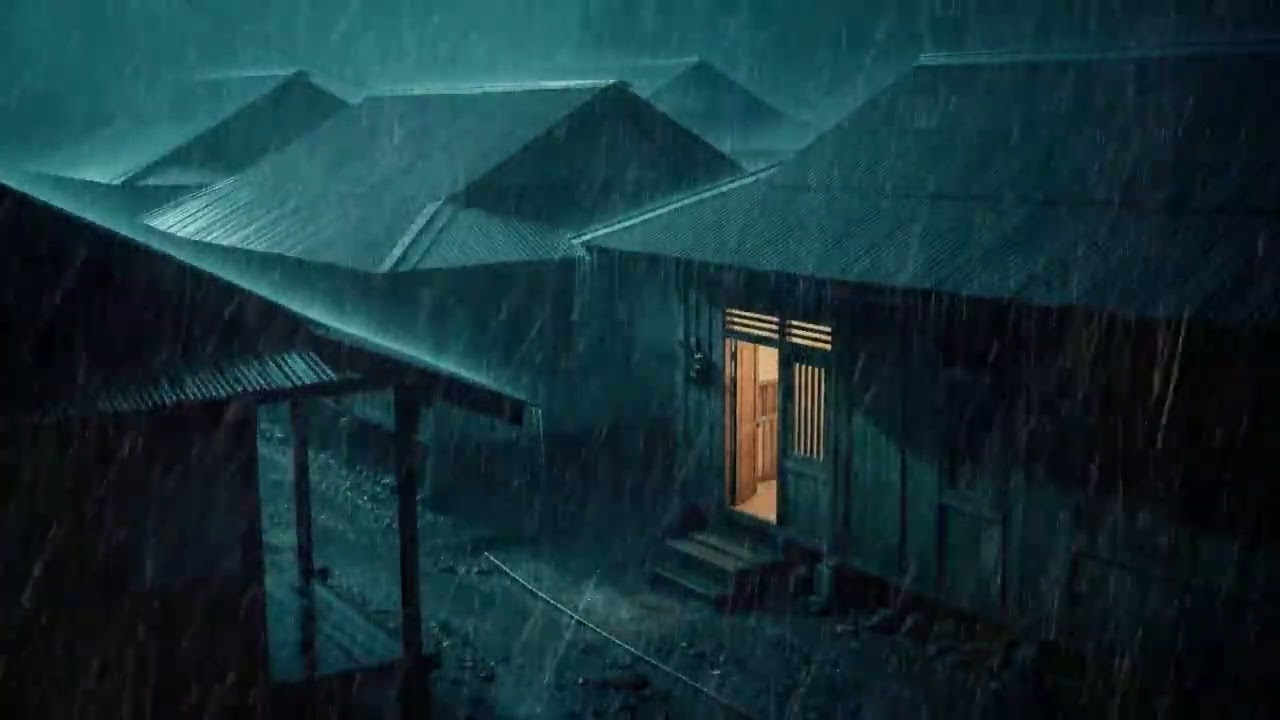 No Ads Rain Sounds for Sleeping – ASMR Tin Roof Rainfall for Ultra Deep Night Sleep
