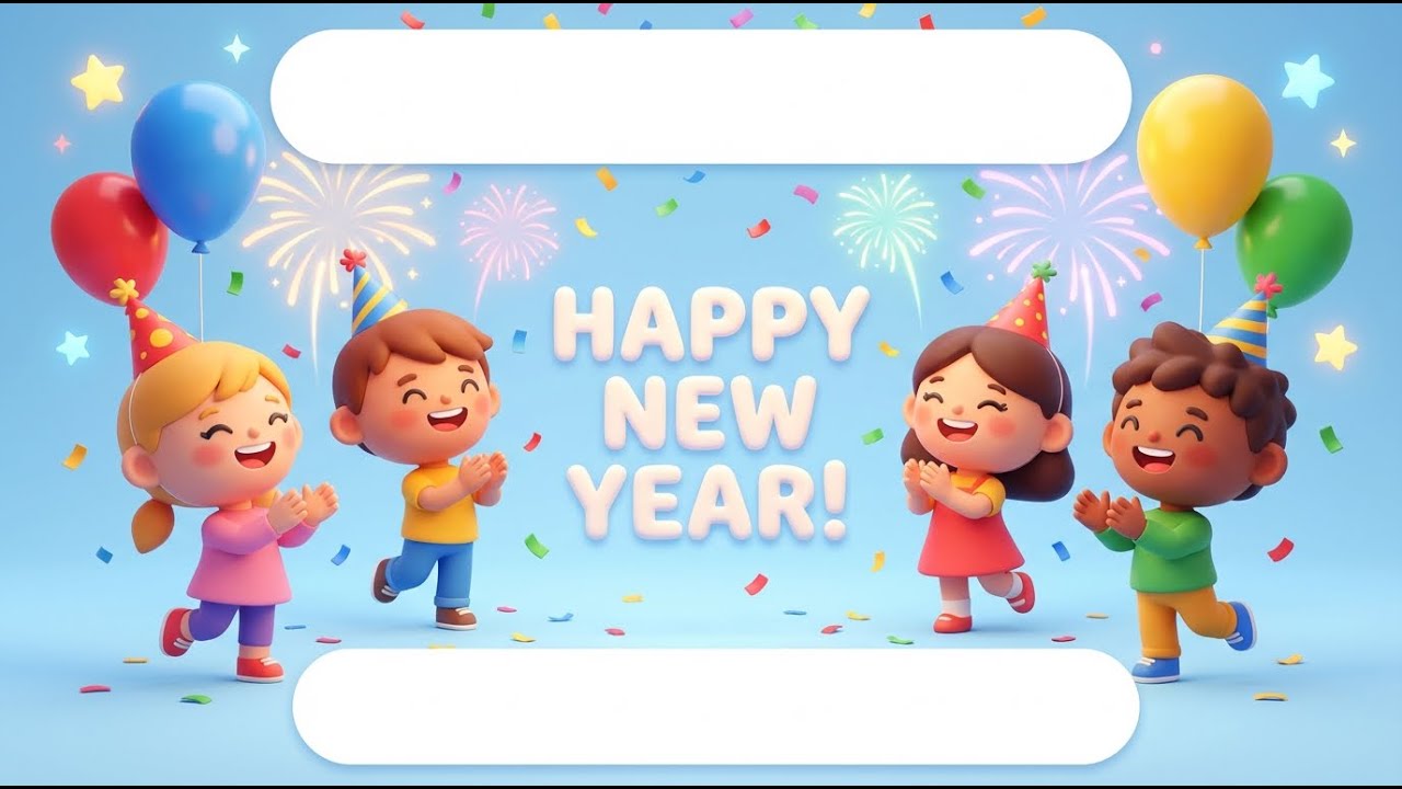 🎉 Happy New Year Kids Song  Dance & Sing Along for Toddlers