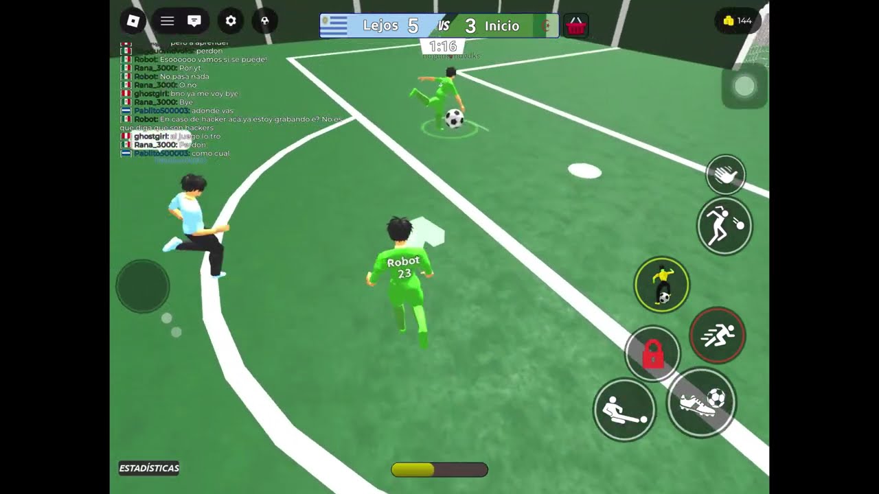 Jugando fut bol de calle realista / ROBLOX